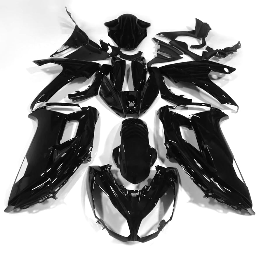 Amazon.com: ZXMOTO Glossy Black Motorcycle Fairings Kit For
